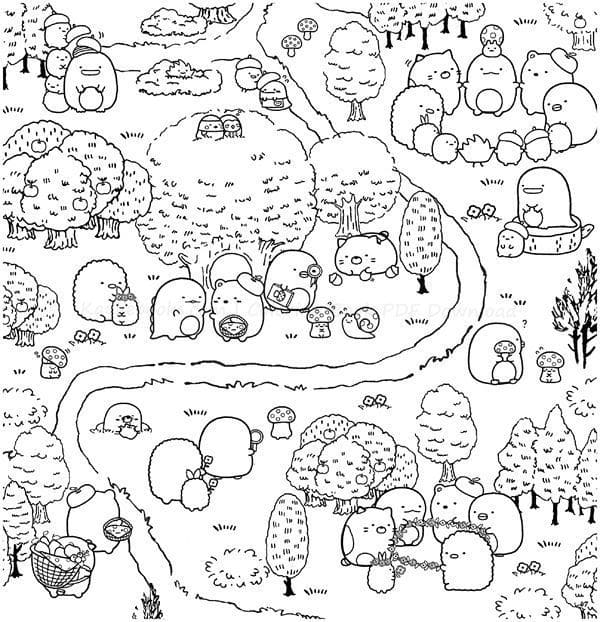 Раскраски Сумико Гураши | Распечатать бесплатно