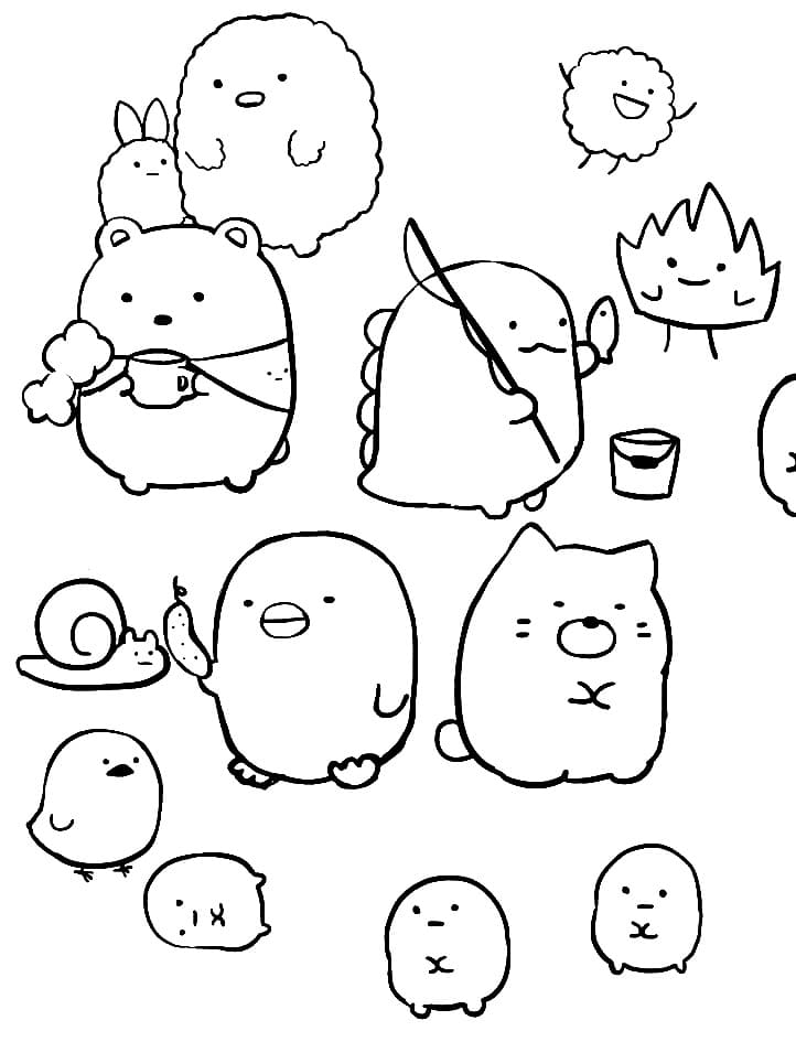 Раскраски Сумико Гураши | Распечатать бесплатно