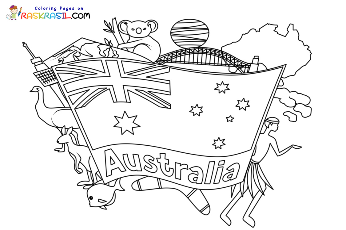 Australia Coloring Pages - Raskrasil.com Australia New Coloring Pages 6 