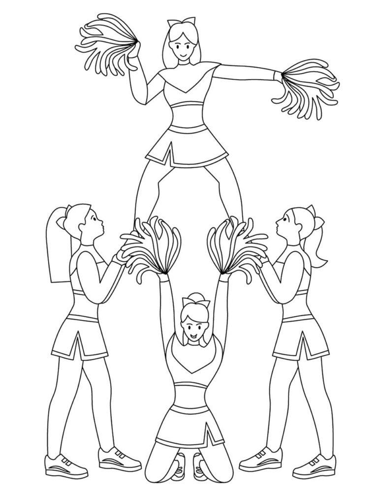 Cheerleading Coloring Pages