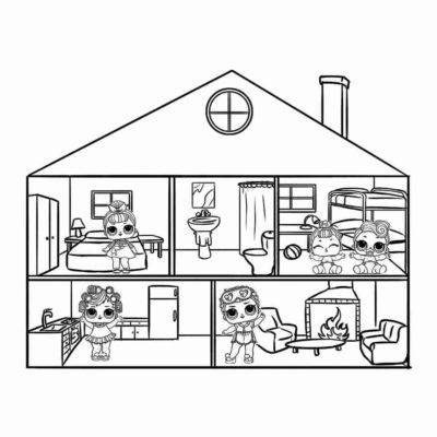 Dollhouse Coloring Pages