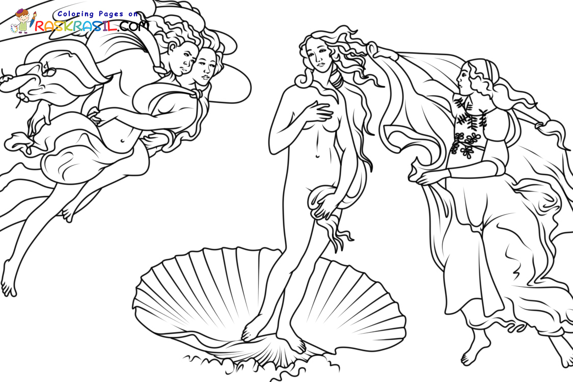 Raskrasil.com-Famous-Art-Coloring-Pages-The-Birth-of-Venus