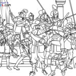 Raskrasil.com-Famous-Art-Coloring-Pages-The-Night-Watch