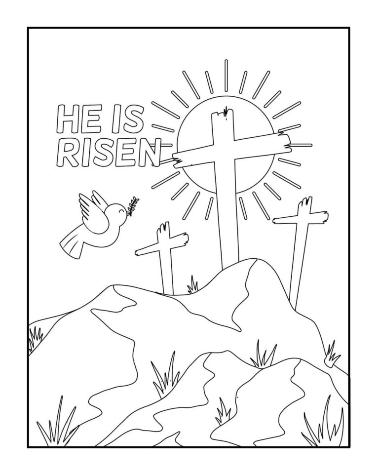 He Is Risen Coloring Pages