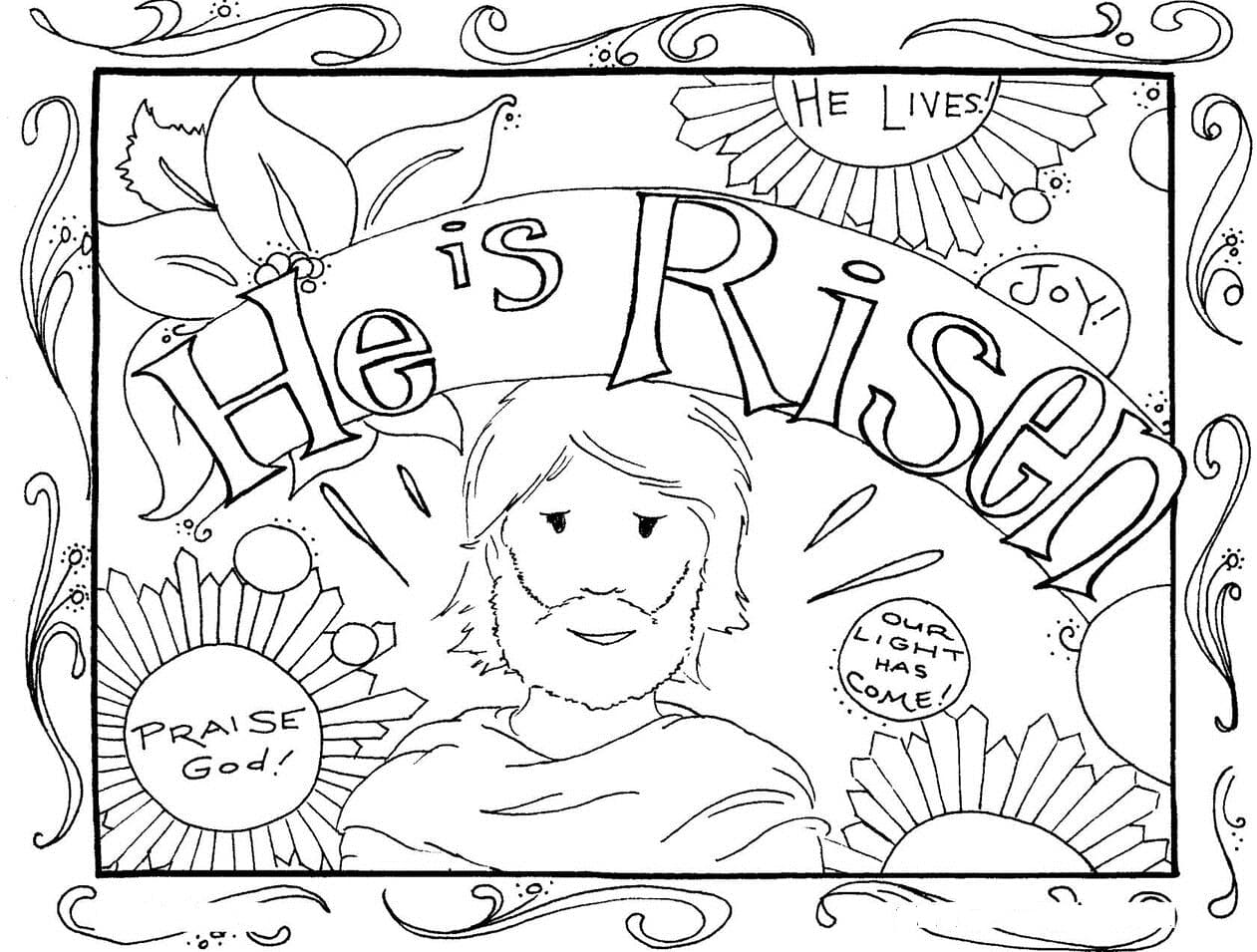 He Is Risen Coloring Pages