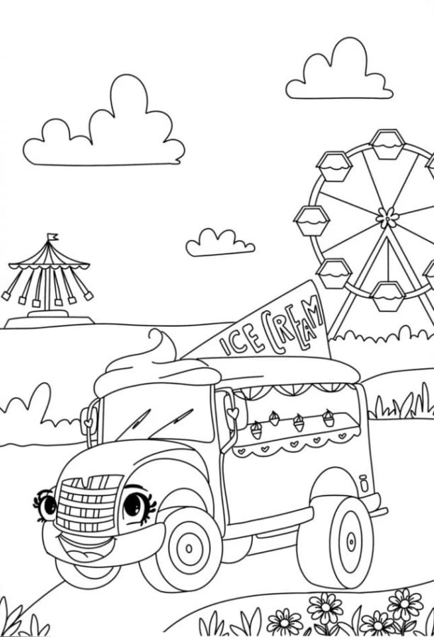 Ice Cream Truck Coloring Pages