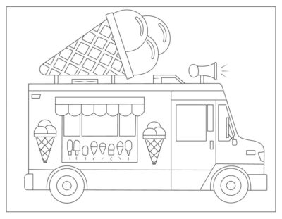 Ice Cream Truck Coloring Pages
