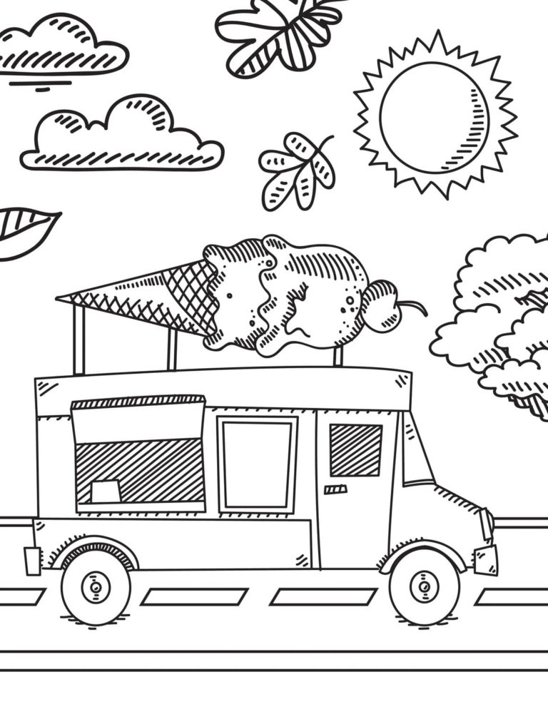 Ice Cream Truck Coloring Pages