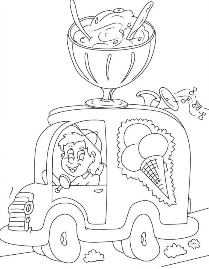 Ice Cream Truck Coloring Pages