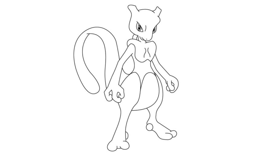 Coloriage Mewtwo à imprimer