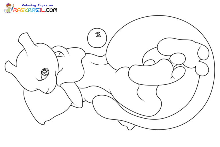Coloriage Mewtwo à imprimer