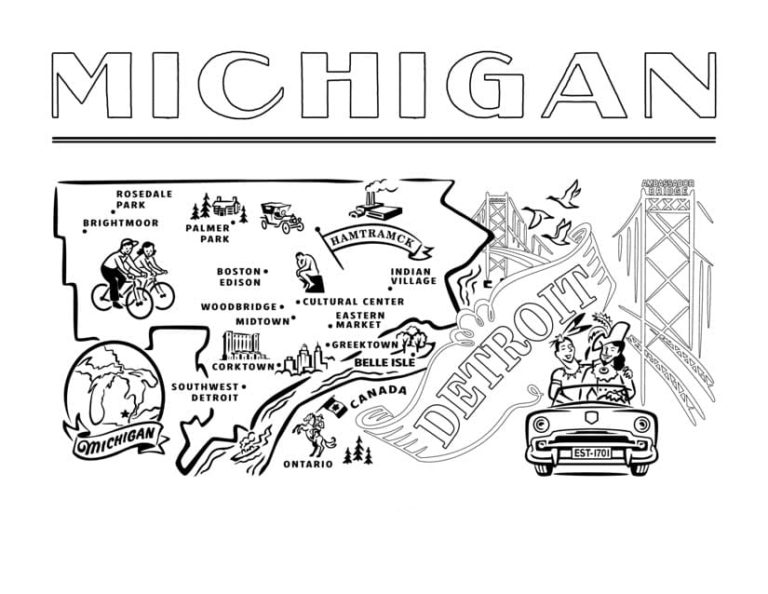 Michigan Coloring Pages