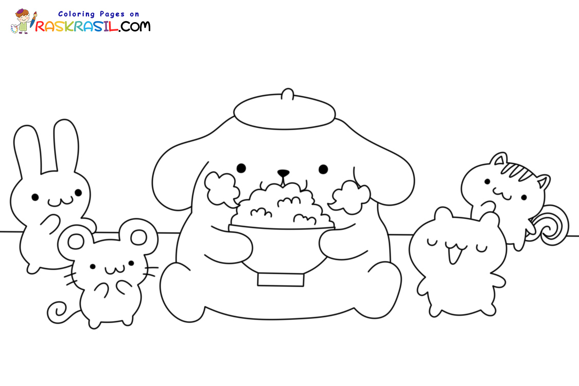 Kolorowanki Pompompurin | Darmowe Malowanki do wydruku