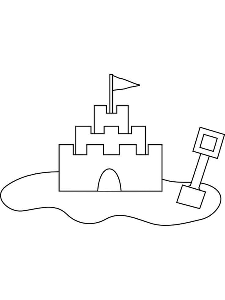 Ausmalbilder Sandburg | Kostenlos Malvorlagen zum Ausdrucken