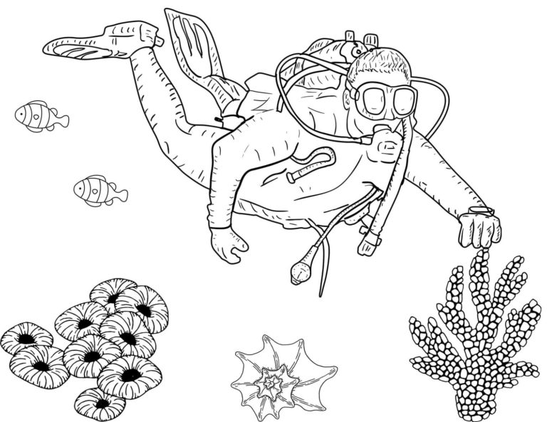  Ausmalbilder Tauchen 