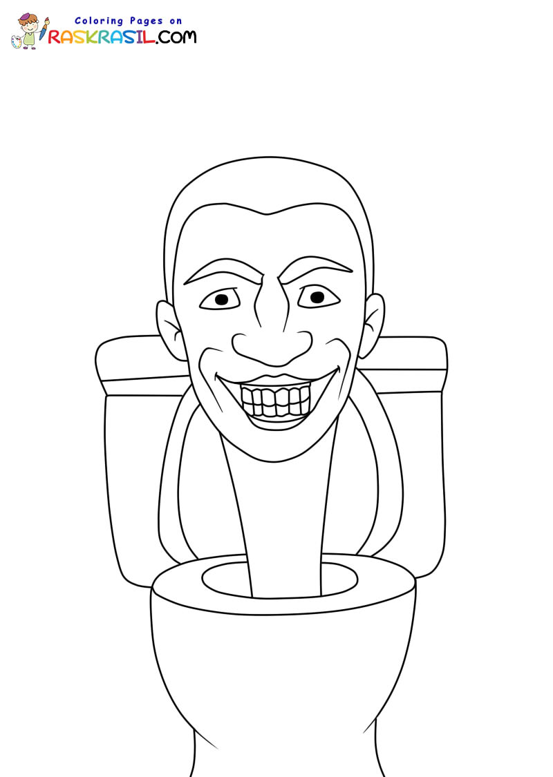 skibidi toilet coloring pages free