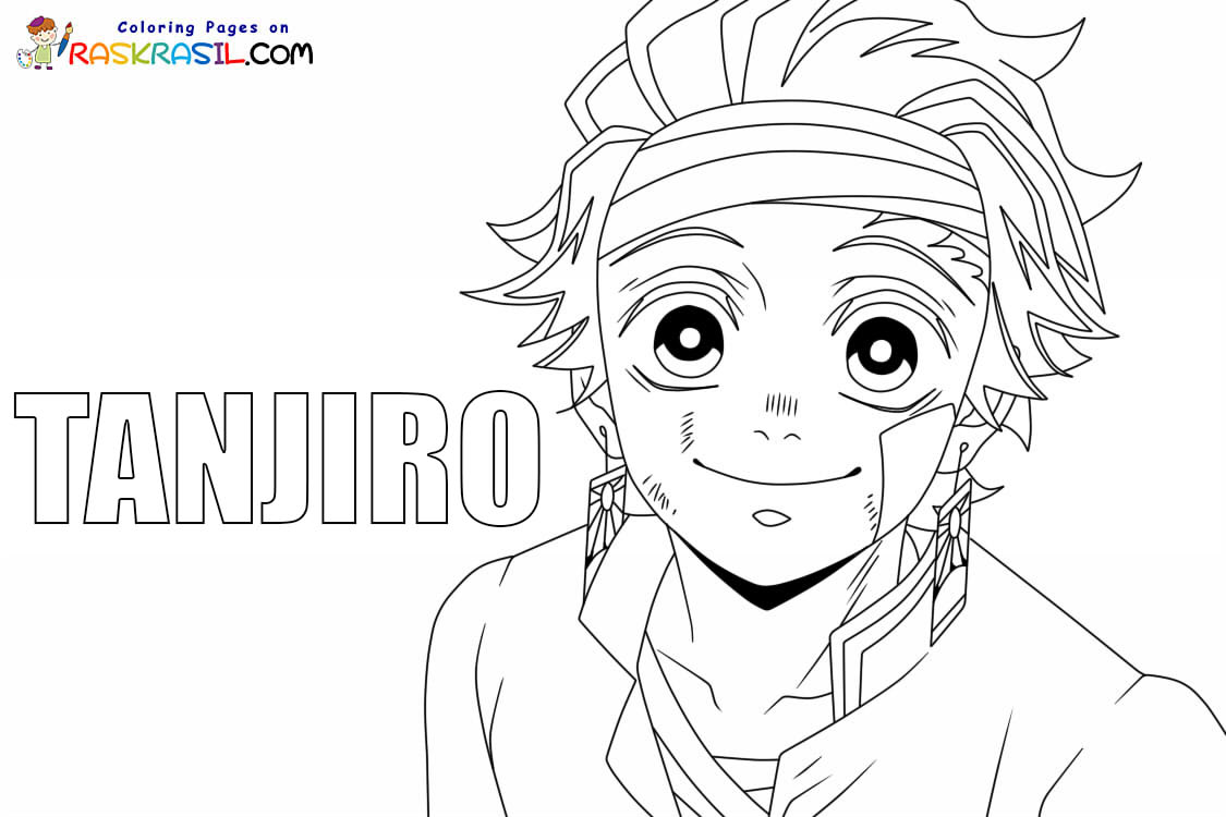 Tanjiro para colorir e pintar - Imprimir Desenhos