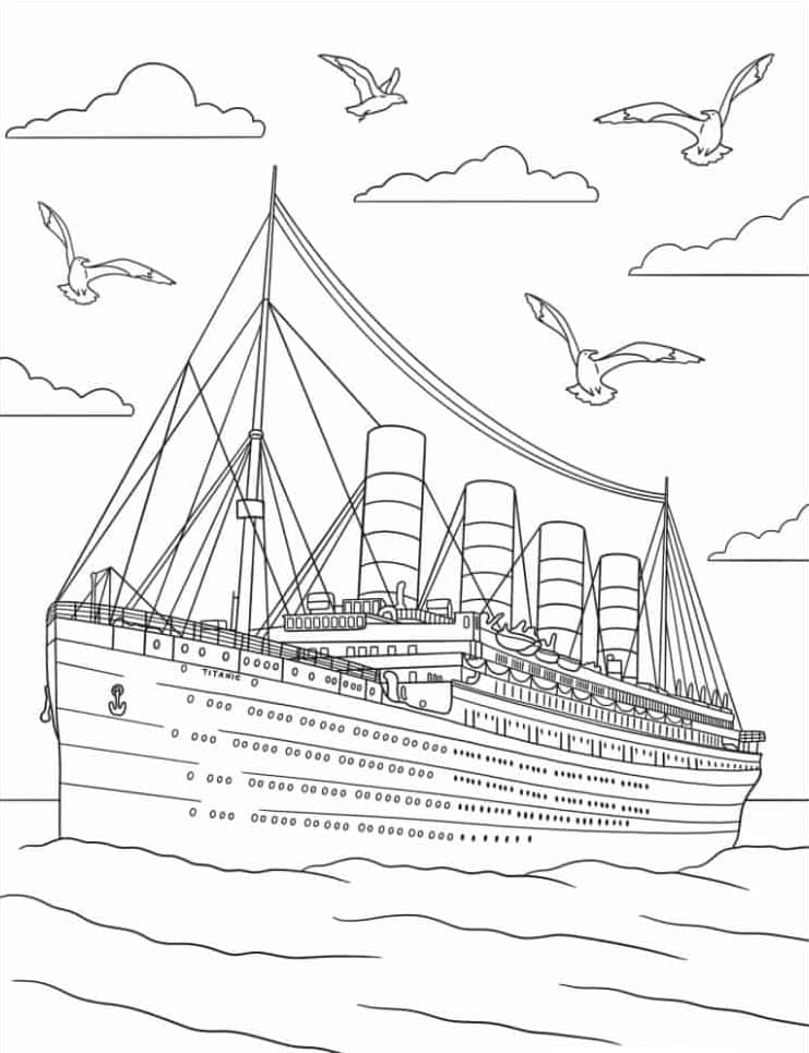 Coloring Page Titanic Titanic Coloriage Bateau, Coloriage,, 53% OFF