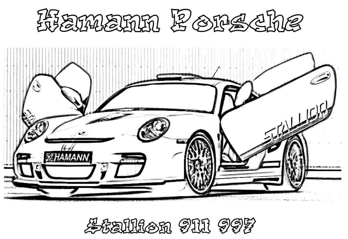 Coloriage Porsche à imprimer