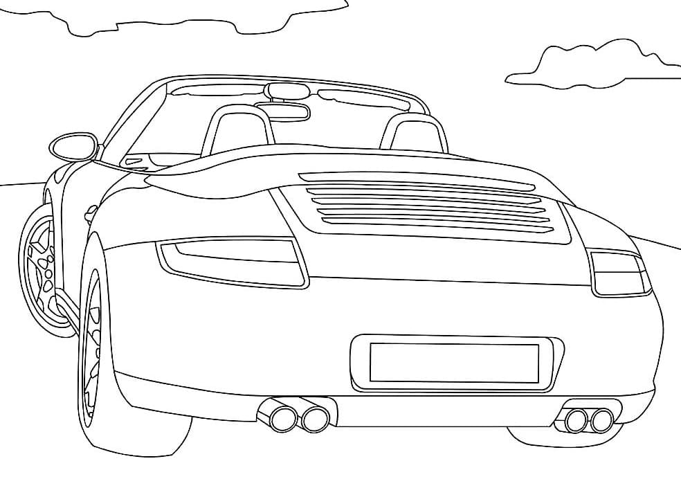 Coloriage Porsche à imprimer