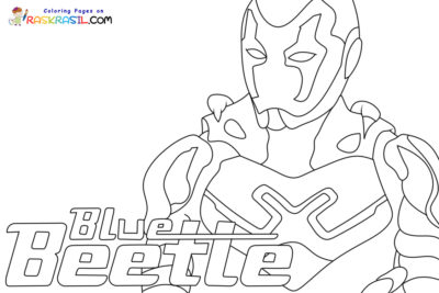 Blue Beetle Coloring Pages