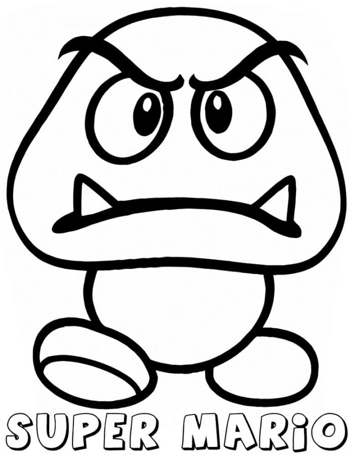 Kleurplaten Goomba Afbeeldingen om in te kleuren