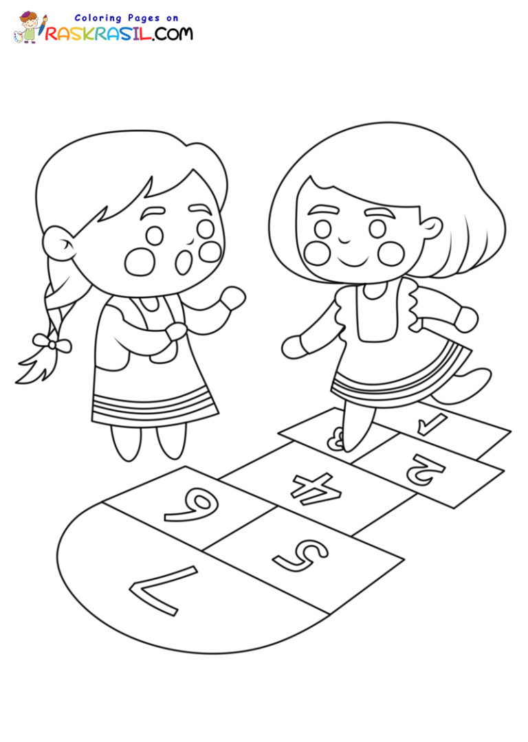 Hopscotch Coloring Pages Hopscotch Coloring Pages