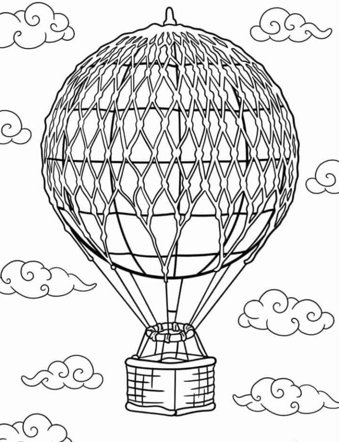  Ausmalbilder Heißluftballon 