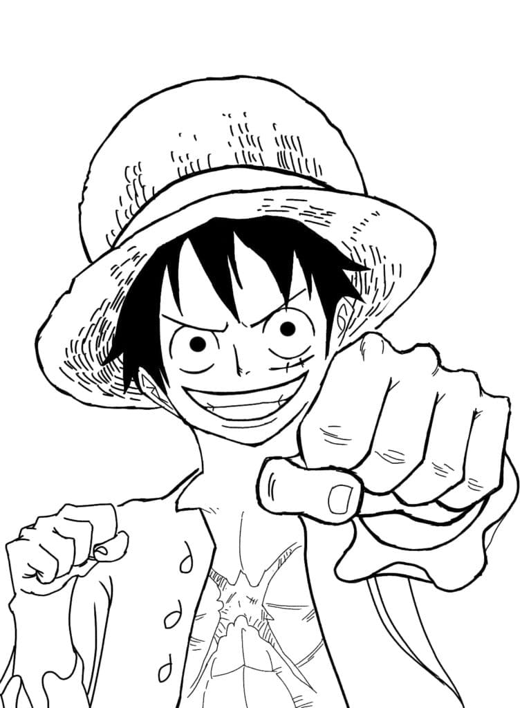 Desenhos de Luffy para Colorir