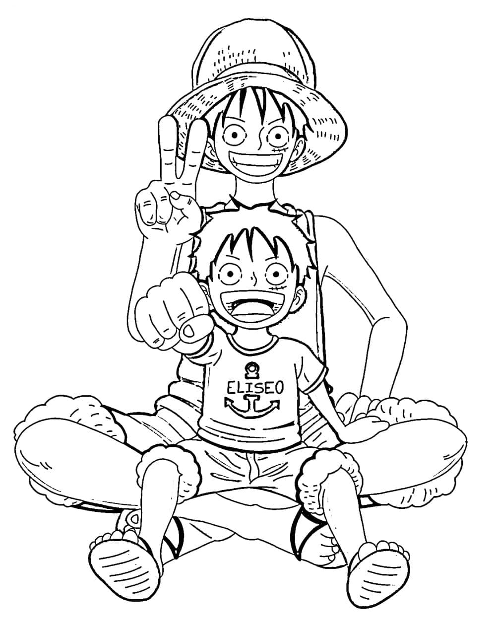 Desenhos de Luffy para Colorir