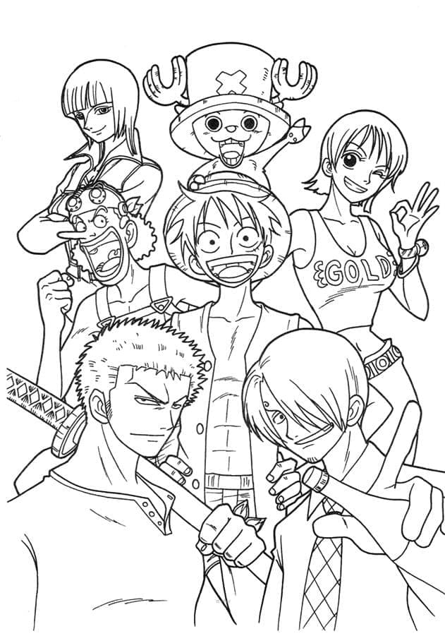 Desenhos de Luffy para Colorir