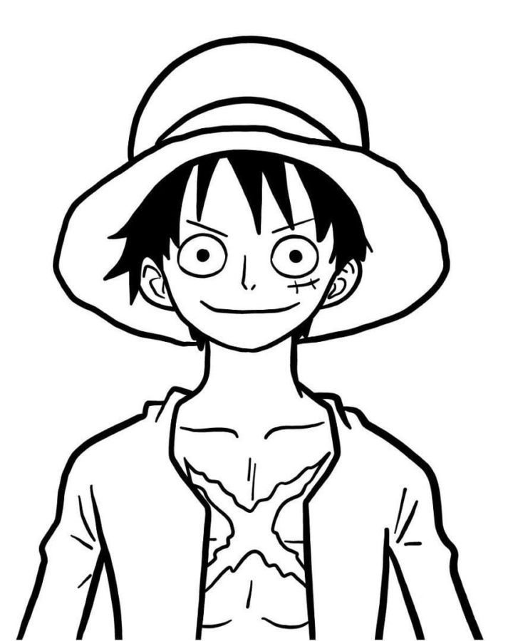 One Piece Monkey D Luffy Coloring Pages