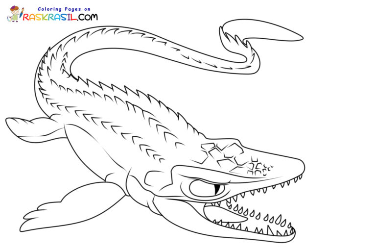 Mosasaurus Coloring Pages