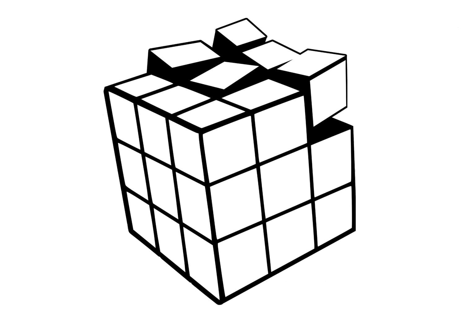 Rubiks Kubus Kleurplaat
