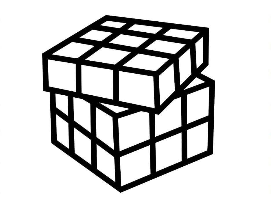 Coloriage Rubik's Cube à imprimer