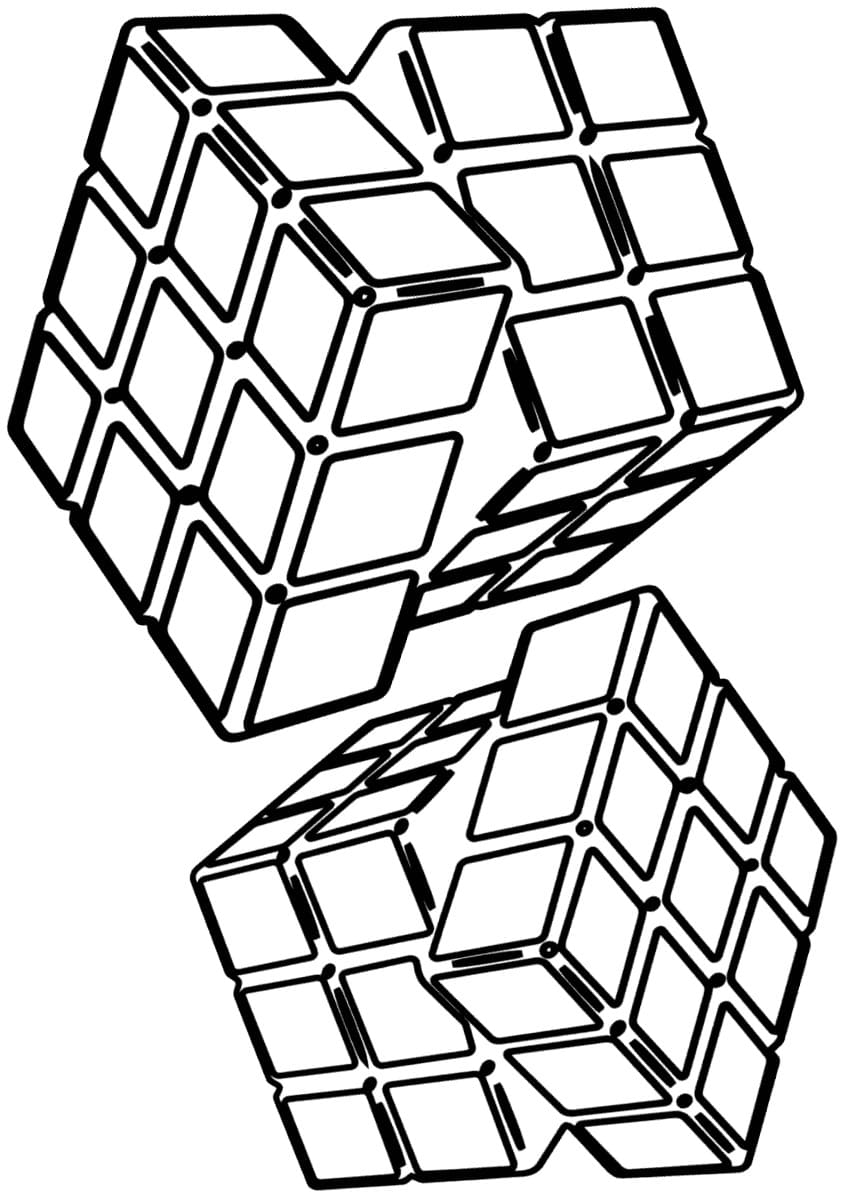Dibujos de Cubo de Rubik para Colorear