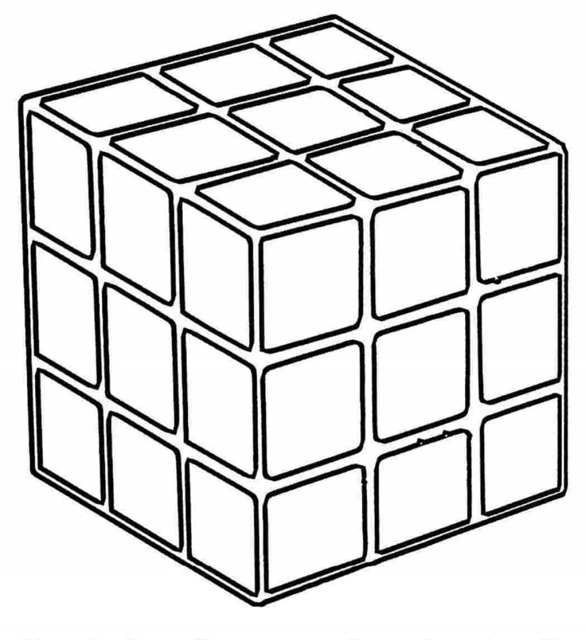 Kolorowanki Kostka Rubika | Darmowe Malowanki do wydruku