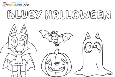 Раскраски Блуи на Хэллоуин | Распечатать бесплатно