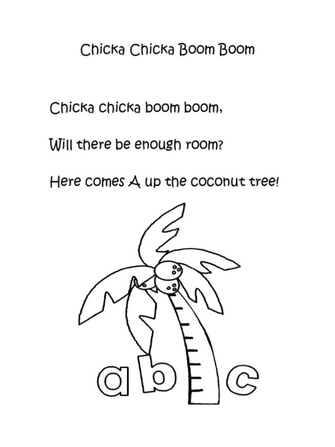 Chicka Chicka Boom Boom Coloring Pages