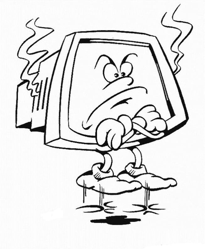 Fargeleggingsark med datamaskiner – 110 sider