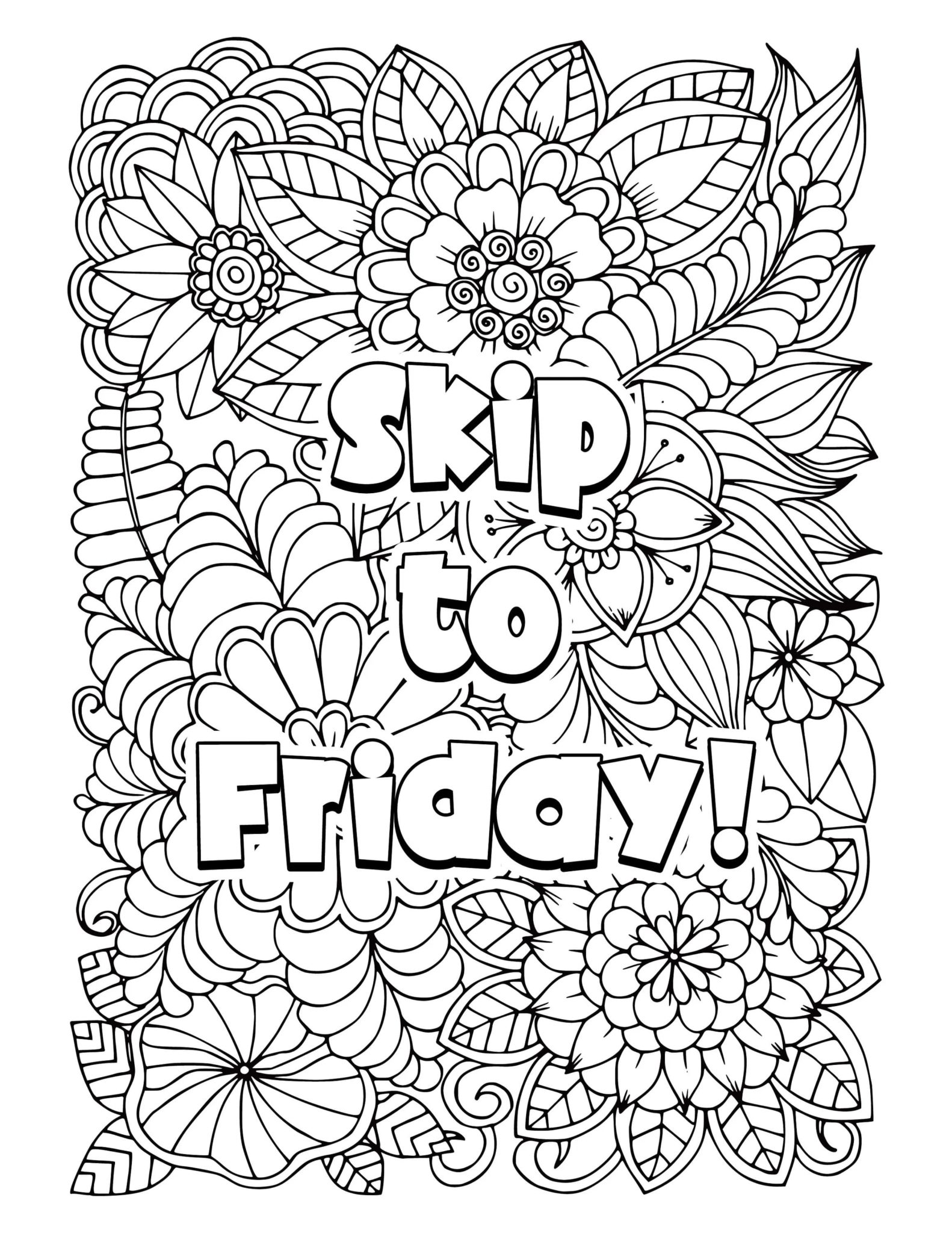 Friday Coloring Pages