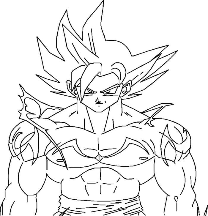 Desenhos de ‎Goku Instinto Superior para Colorir