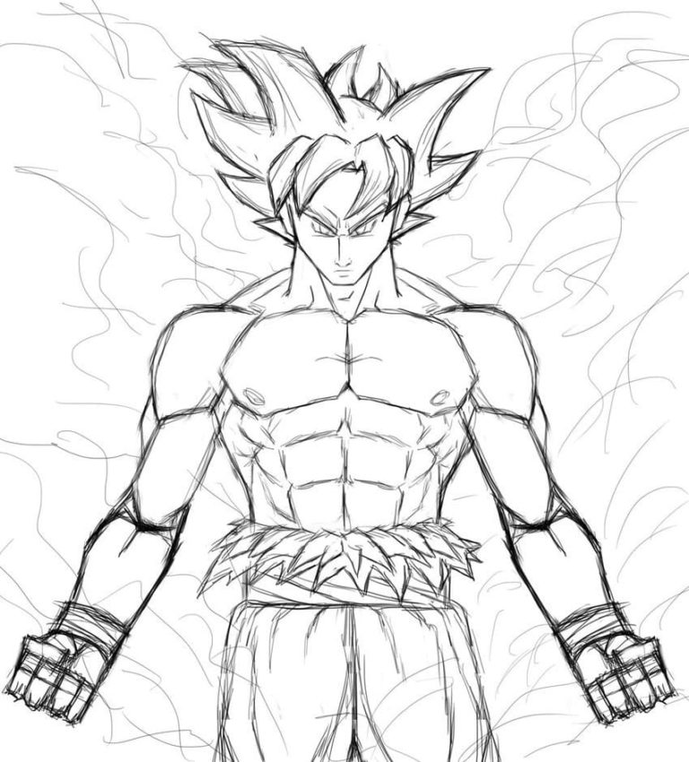 Goku Ultra Instinct Coloring Pages