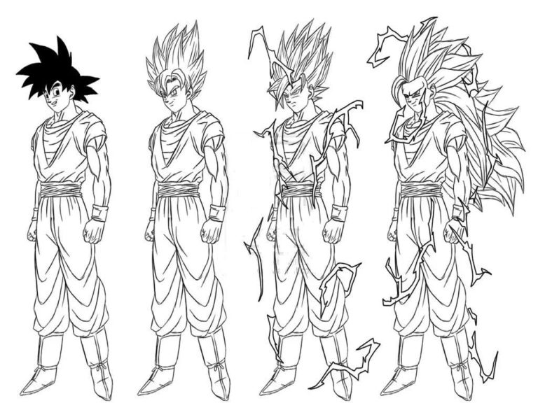 Coloriage Goku Ultra Instinct à imprimer