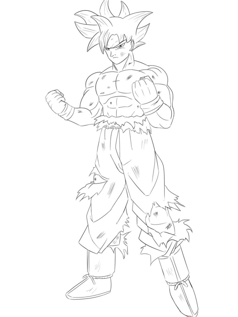 Goku Ultra Instinct Coloring Pages