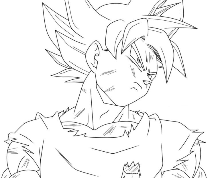 Coloriage Goku Ultra Instinct à imprimer