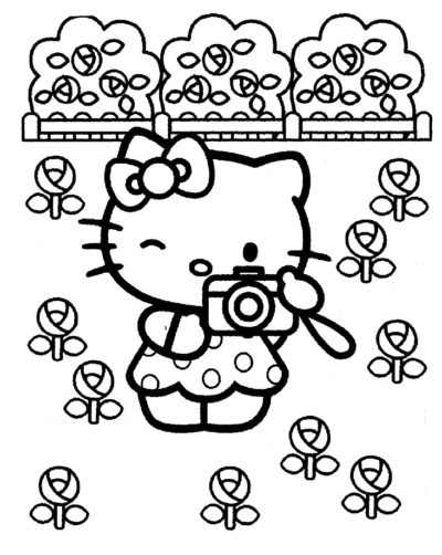 Dibujos de Hello Kitty y sus Amigos para Colorear