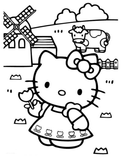 Dibujos de Hello Kitty y sus Amigos para Colorear