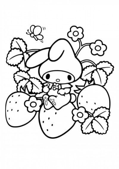 Dibujos de Hello Kitty y sus Amigos para Colorear