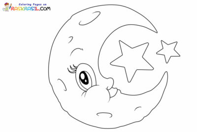 Moon Coloring Pages